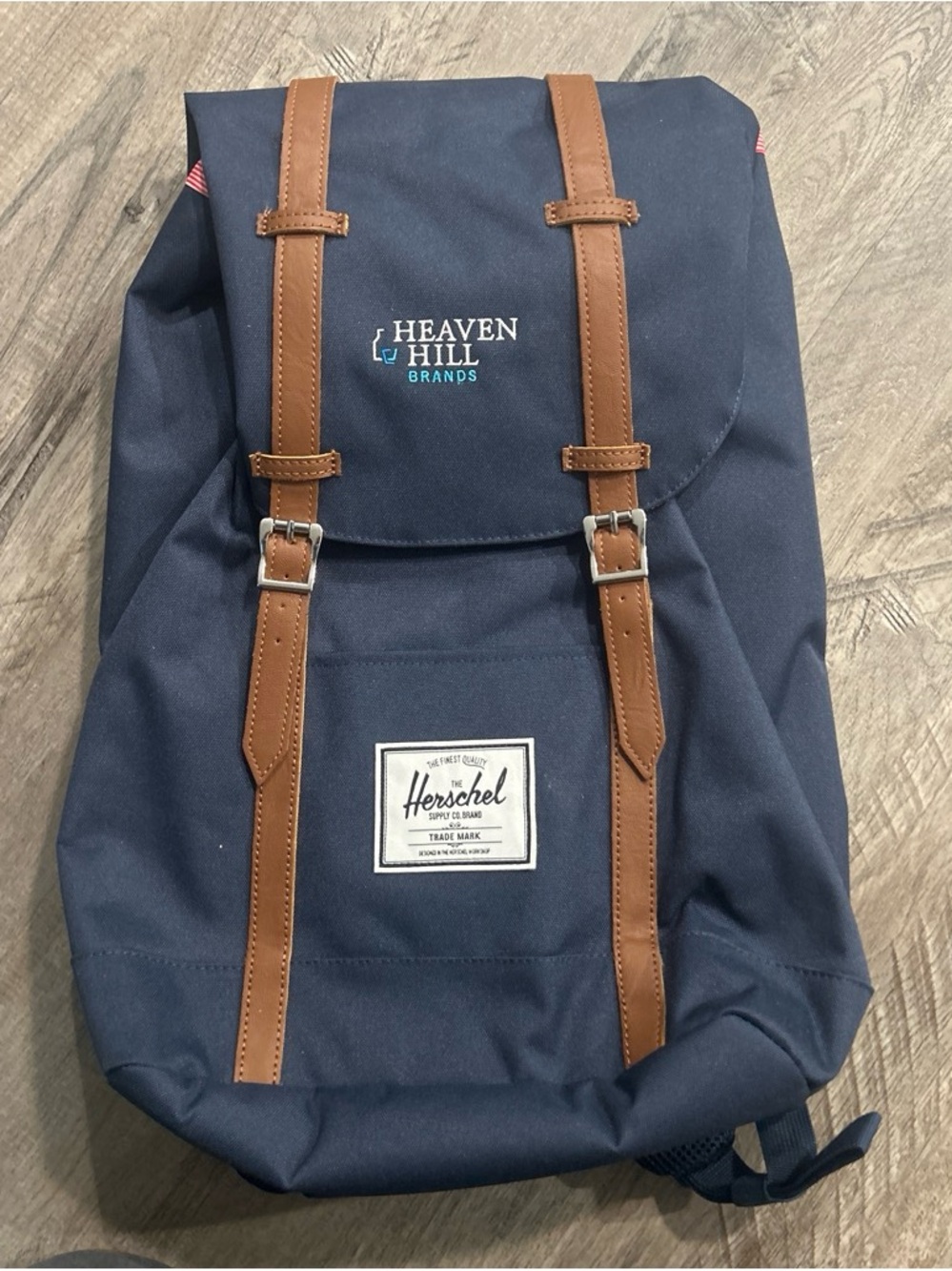 Herschel Supply Company Navy Backpack with Brown Straps